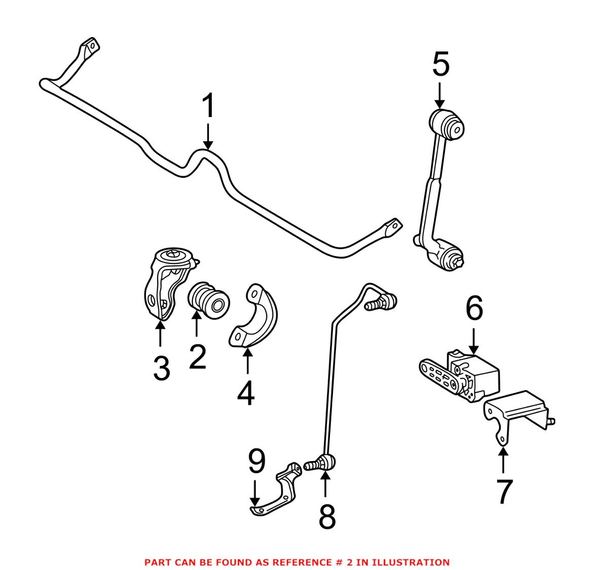 Mercedes Sway Bar Bushing - Rear (15mm) 2033260181